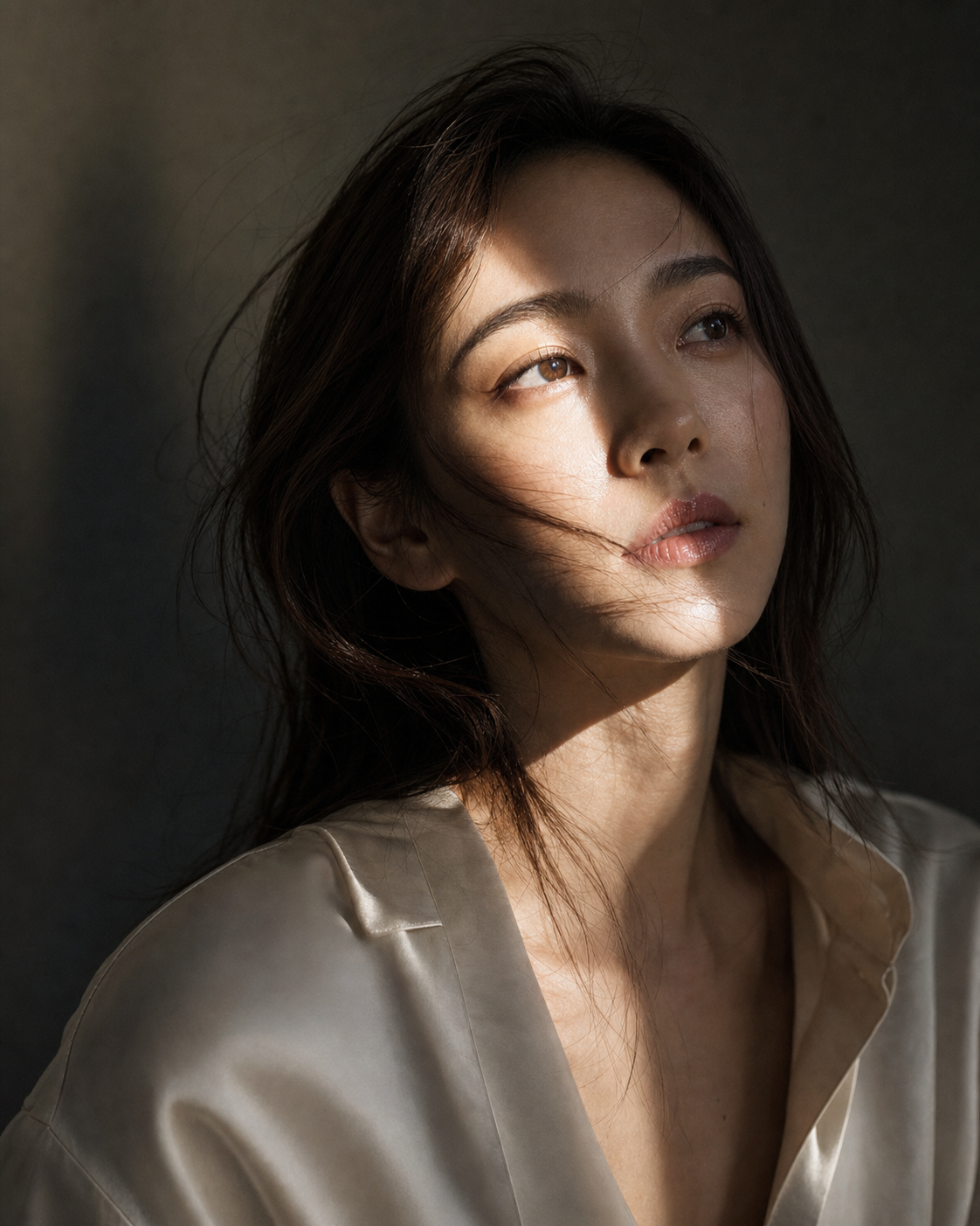 超写实电影感女性明暗光影肖像